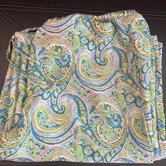 August Moon 100% silk paisley pajama bottom, Size S. NWOT - Picture 9 of 9